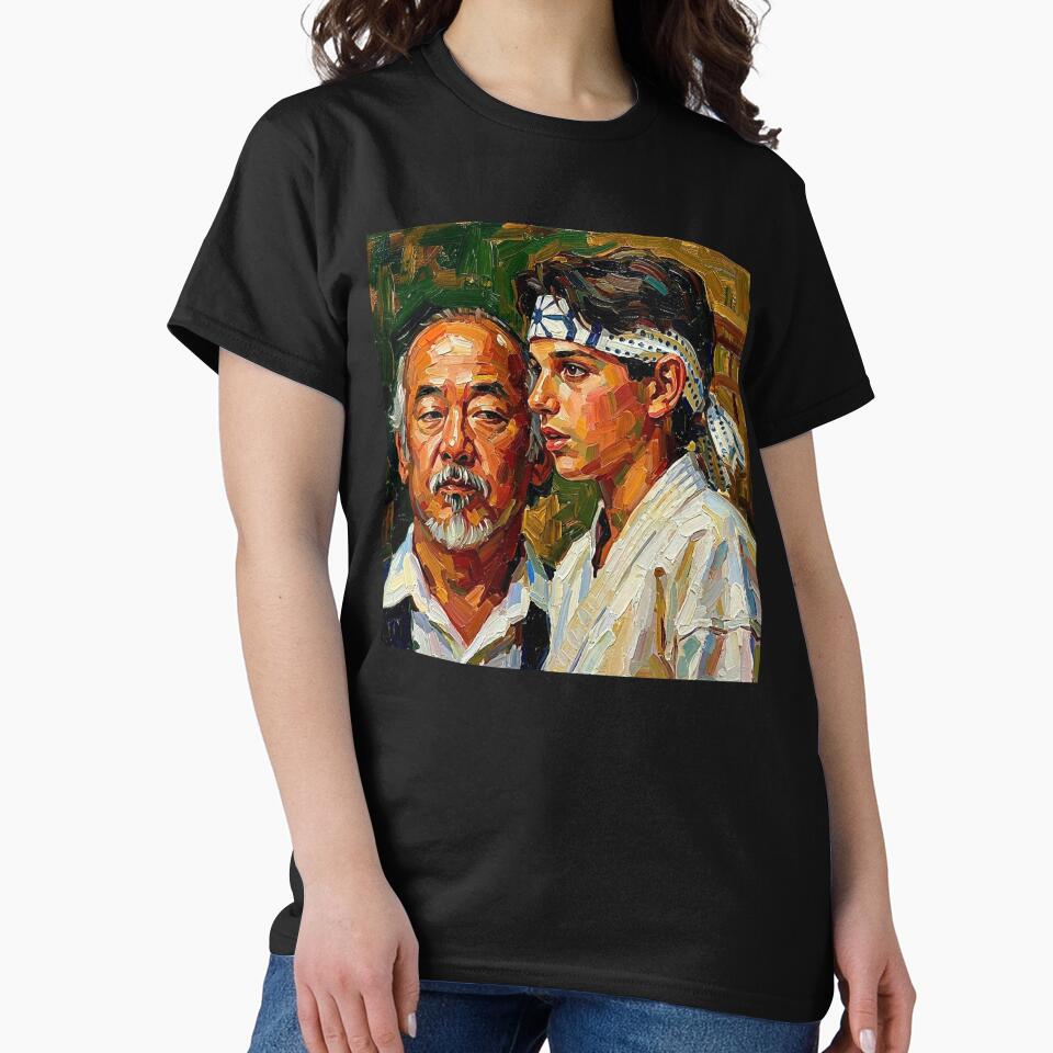 The Bond of Balance: Miyagi & Daniel-San Heavy Impasto Portrait by Art's Diner
