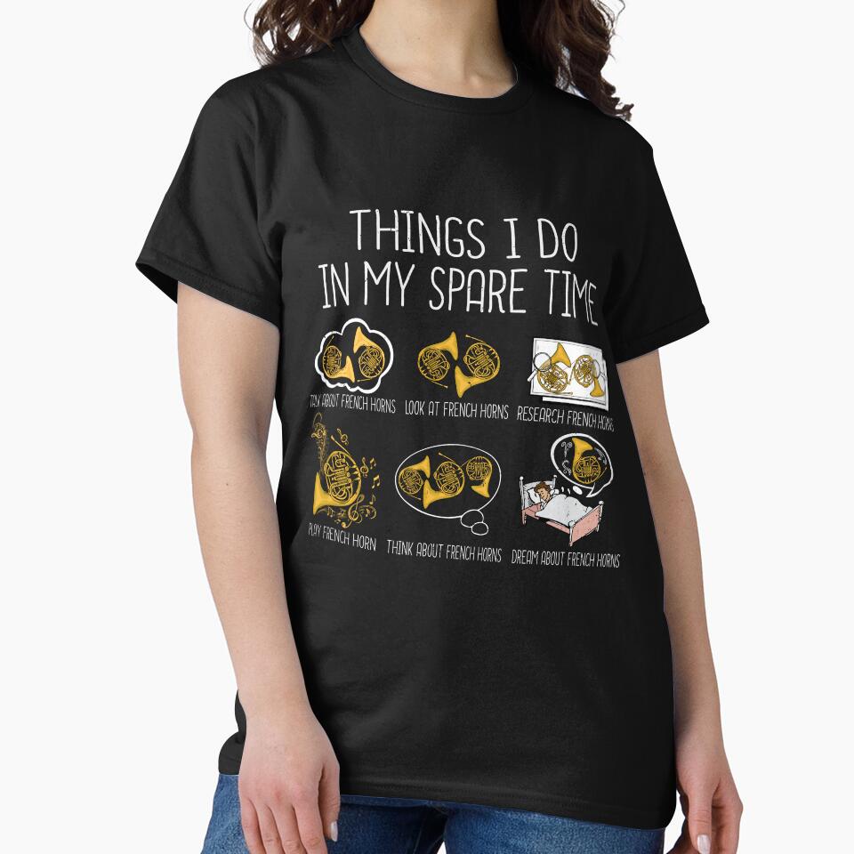 French Horn Big Band Orchestra Instrument Music French Horn by DSWShirts