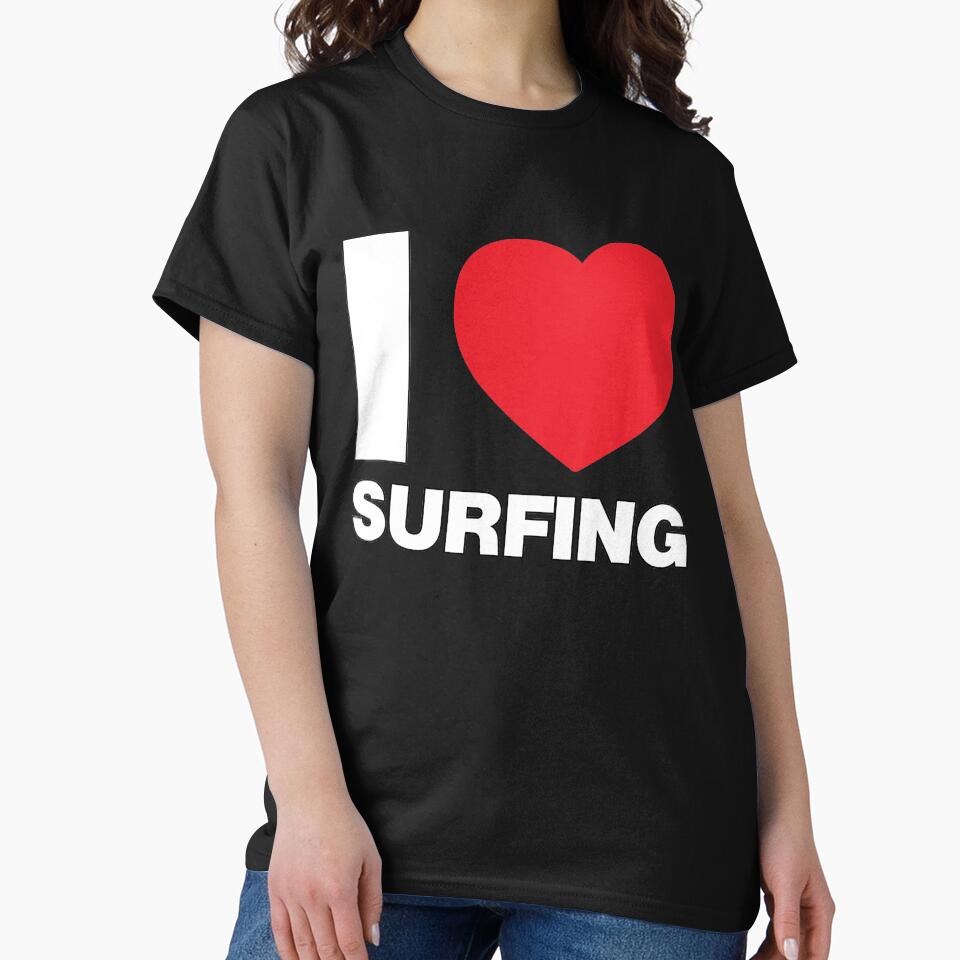 I love Surfing Red Heart by Thestarrysky