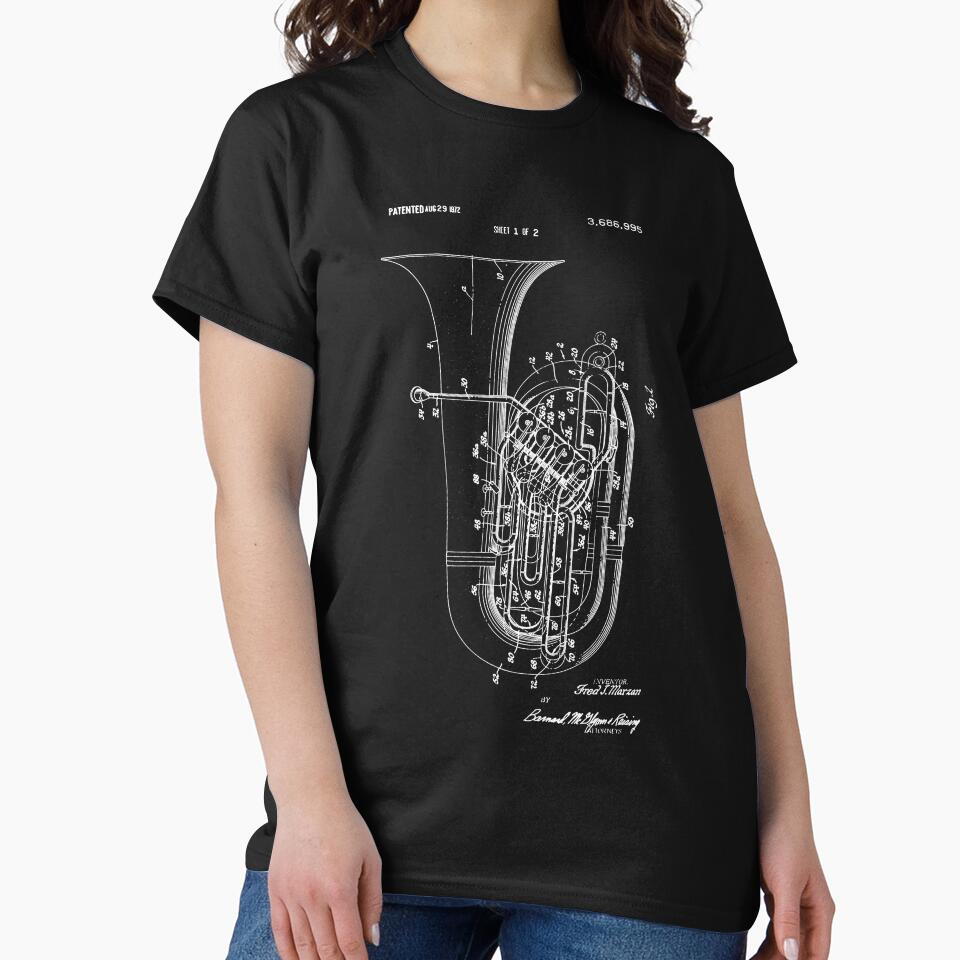 Euphonium Player Cool Patent Style Baritone by weirdrelatives