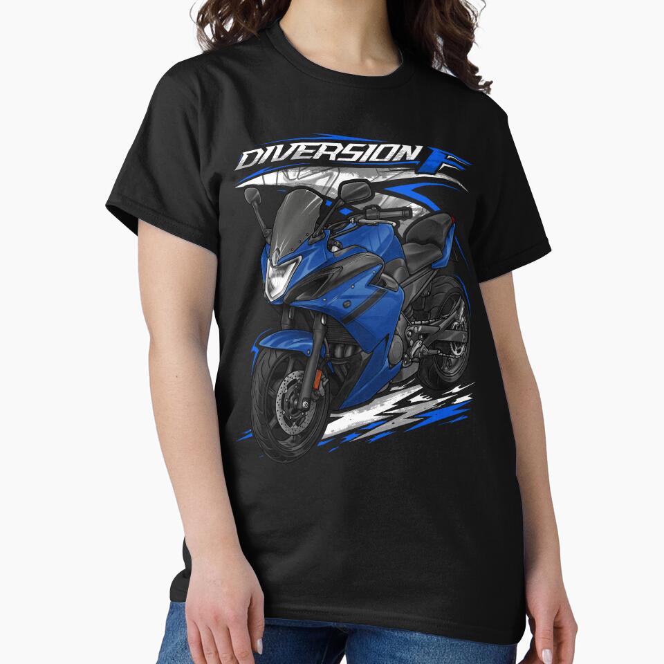 Yamaha XJ6 Diversion F 2010 (Viper Blue) for Motorcycle Riders by MotoApparelHub