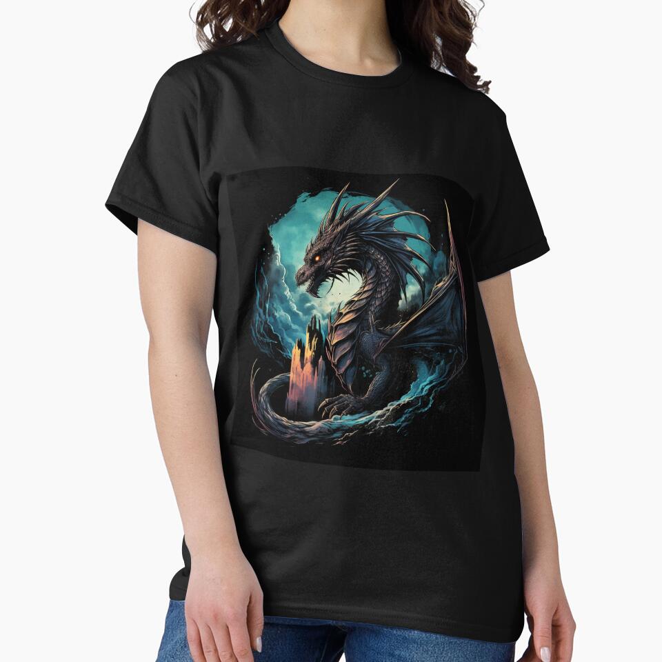 Fantasy Fiction - Black Cave Dragon by Fantasy Masterpiece