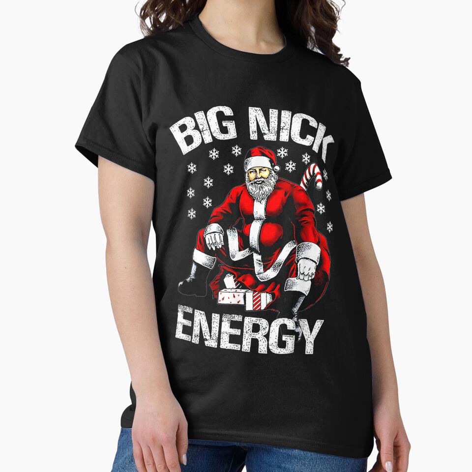 Big Nick Energy Funny Santa Christmas by mmomtz