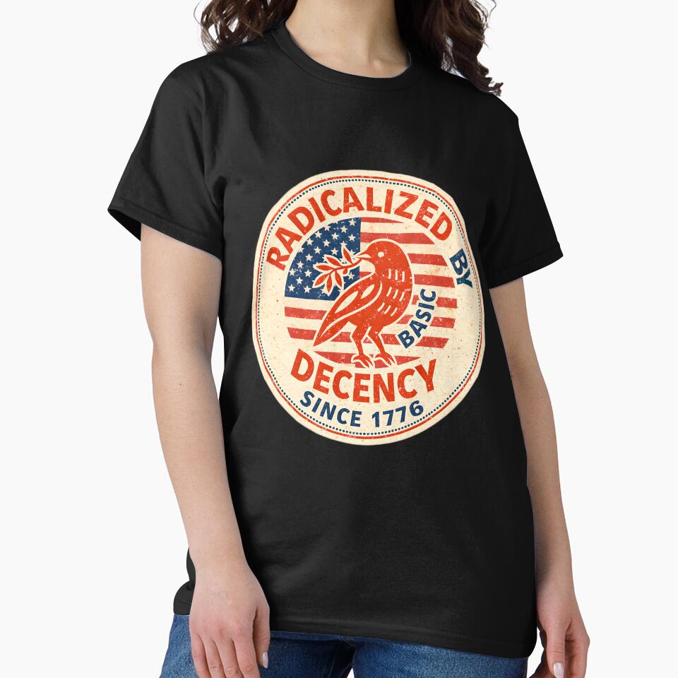 Vintage Floral Radicalized by Basic Decency Feminist Activist by gear-posters