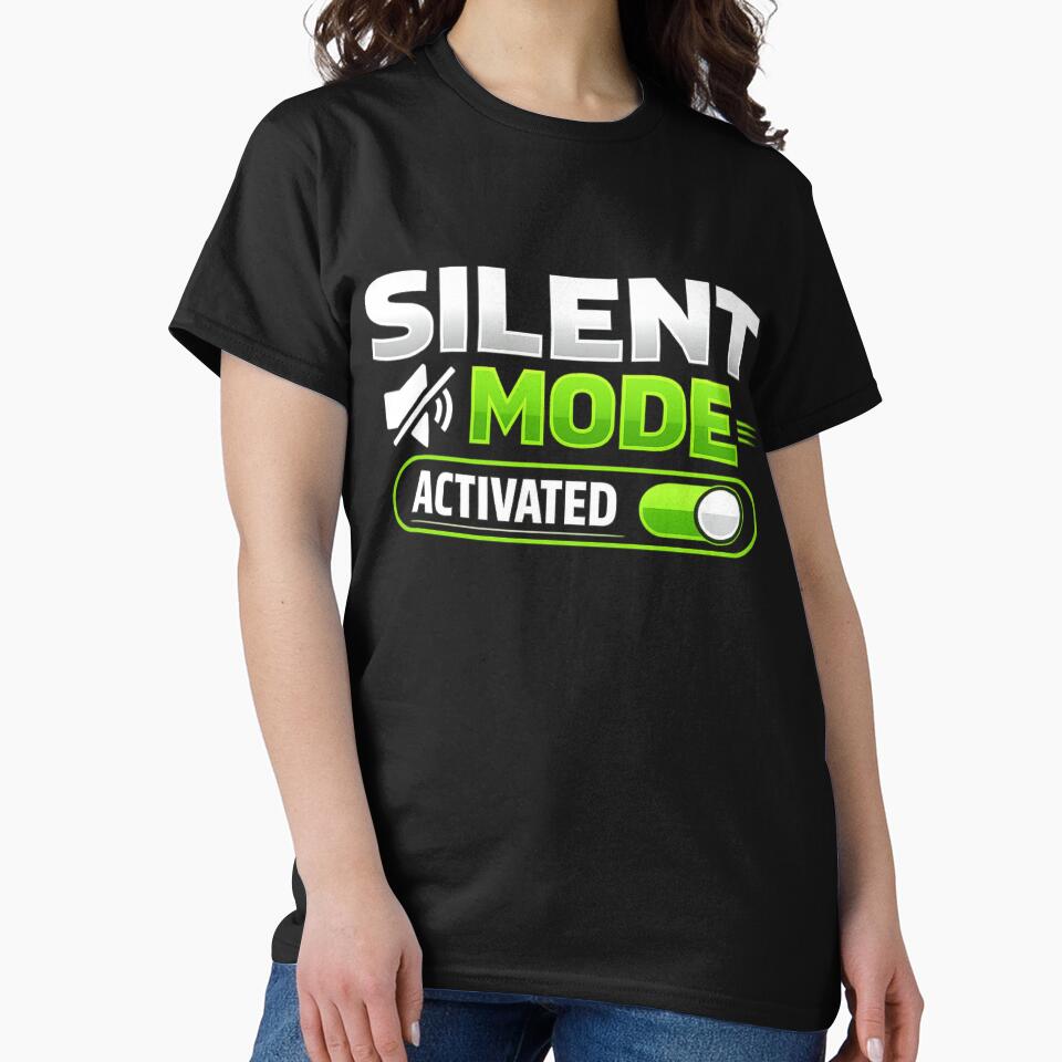 Silent Mode Activated Funny Introvert Humor Antisocial Meme Sticker by Nubrixa-Studio
