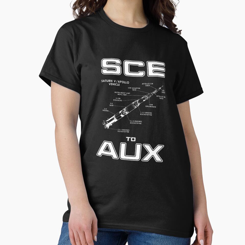 SCE to AUX Apollo 12 Saturn V Space Moon Rocket by DontGiveaShirt