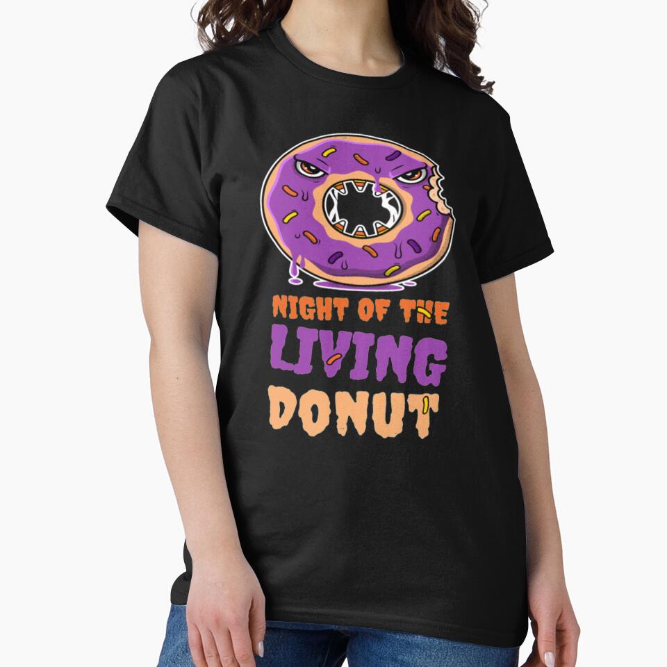 Halloween Night Of The Living Donut Zombie Funny by Clavitaps