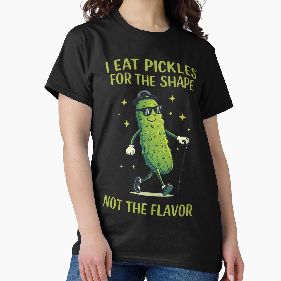 Funny Pickle Humor I Eat Pickles For Shape Meme by TEELVO