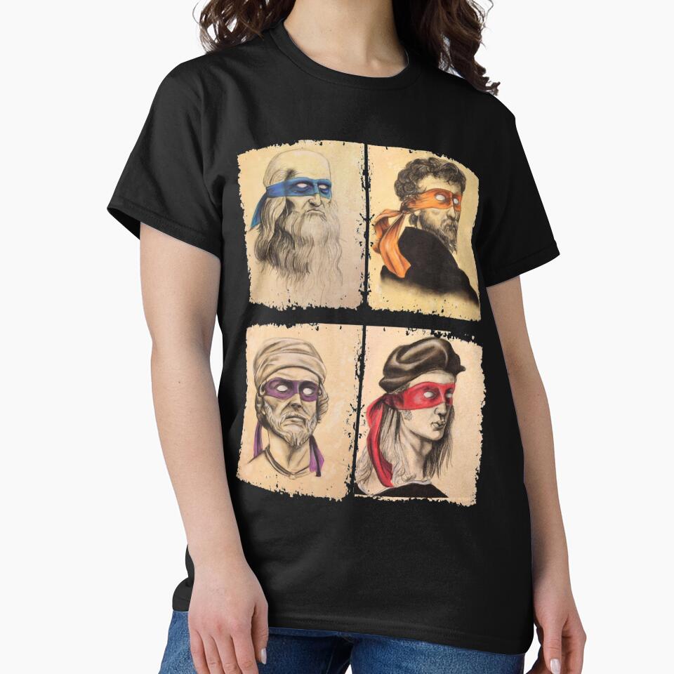 Funny Italian Artists Turtles Art Lovers Gift Renaissance Ninja Artists for women men by BriceHill