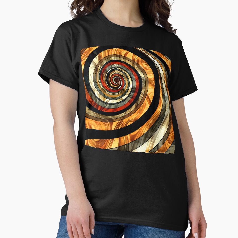 Boho Caramel and Earth Tones Hues Swirling Abstract by DEC02