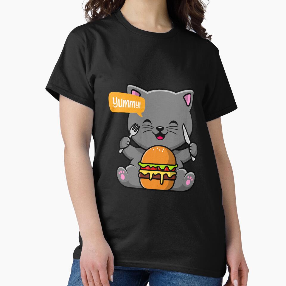 Cute Tiny Kitten Eating Burger by Kaidynz