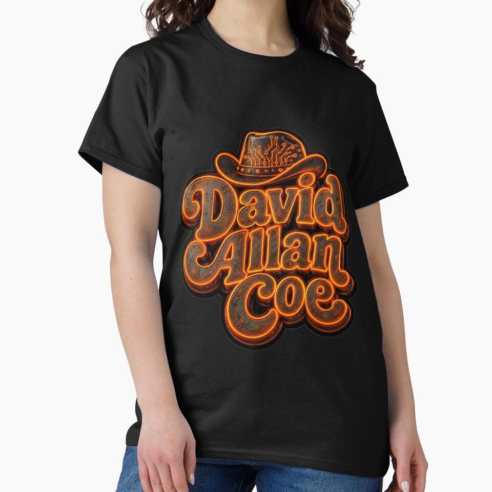 Outlaw Country David Allan Coe Cyber Text Sticker by ArpitDev