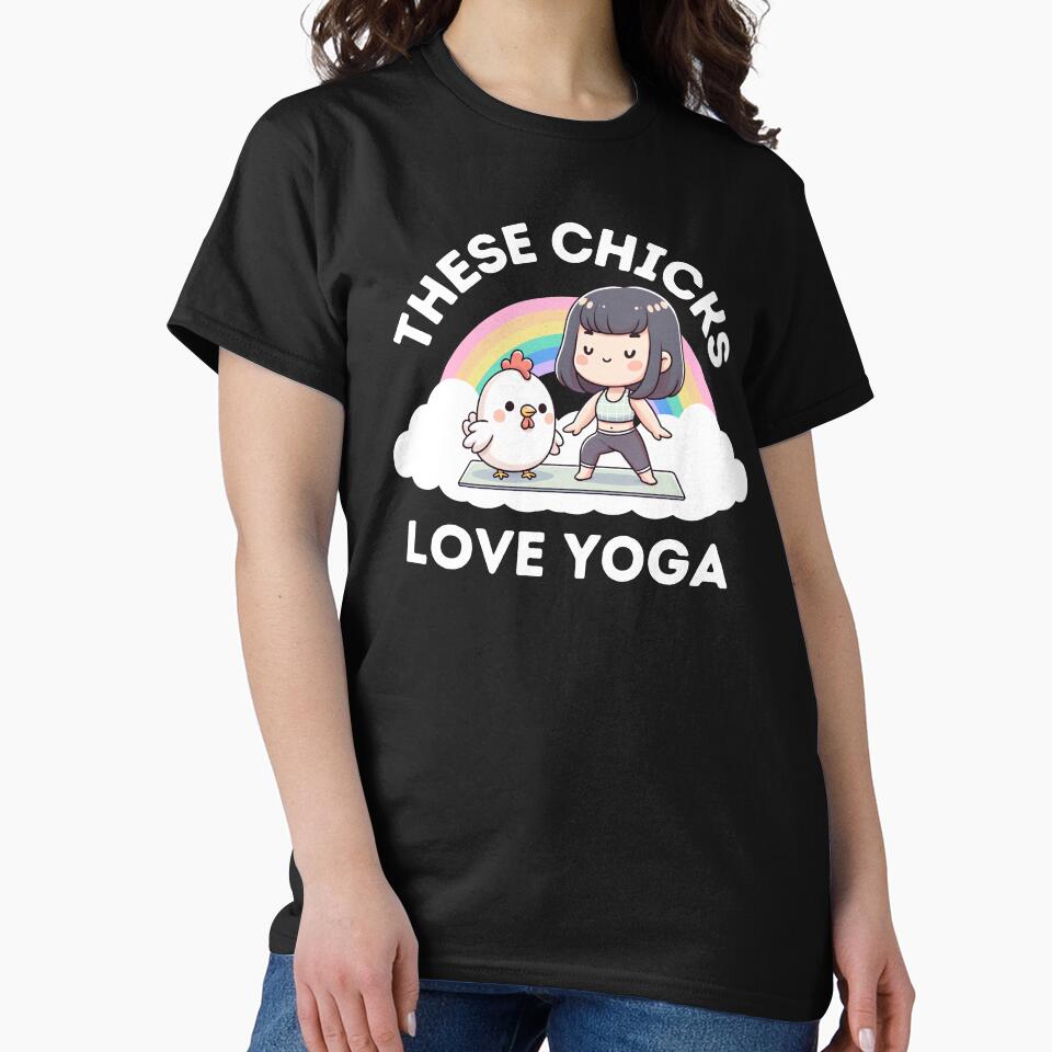 Funny Yoga Girl Chicken Chick by DivineMovement