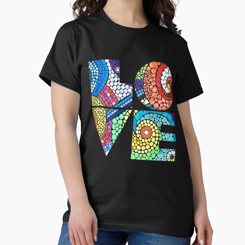 Swoops of Love Mosaic by Sherifoxmosaics