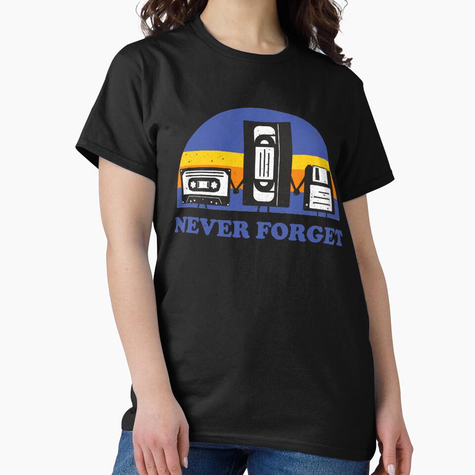 Never Forget Floppy Disk VHS Cassette Tape by LeoZitro