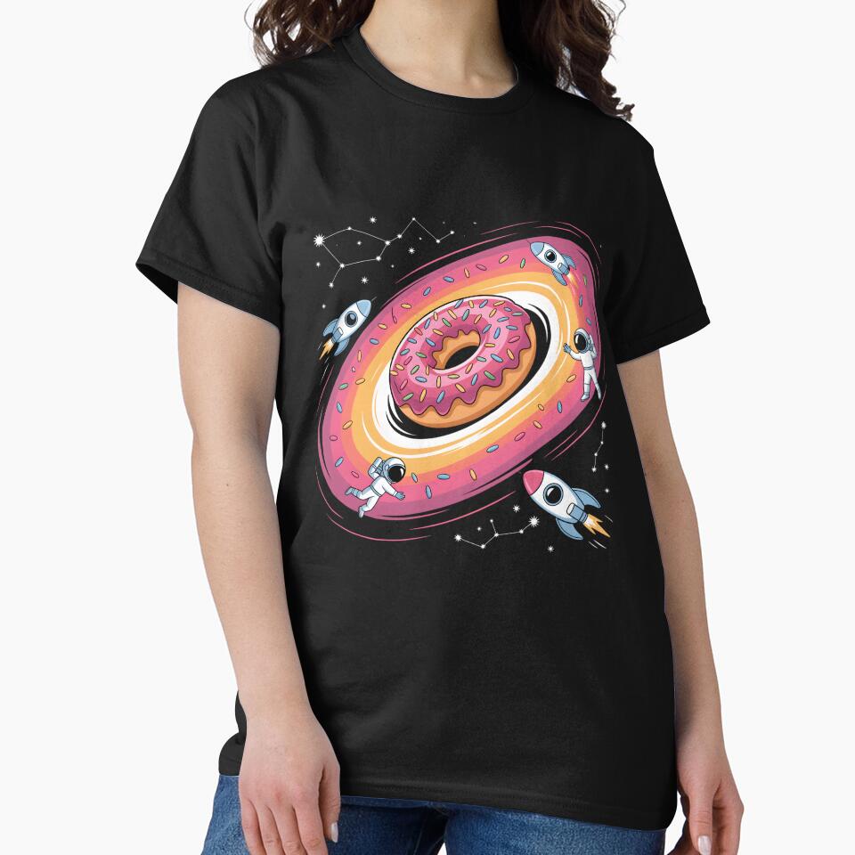 Cosmic Donut Space Black Hole Funny Rocket Day Sci-Fi Galaxy by clothesy7