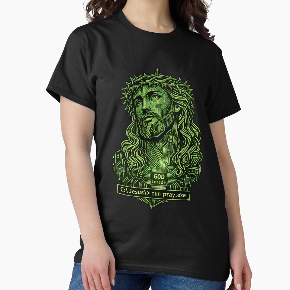 God Inside – Run Pray.exe | Christian Tech Faith Design by csamsonjr