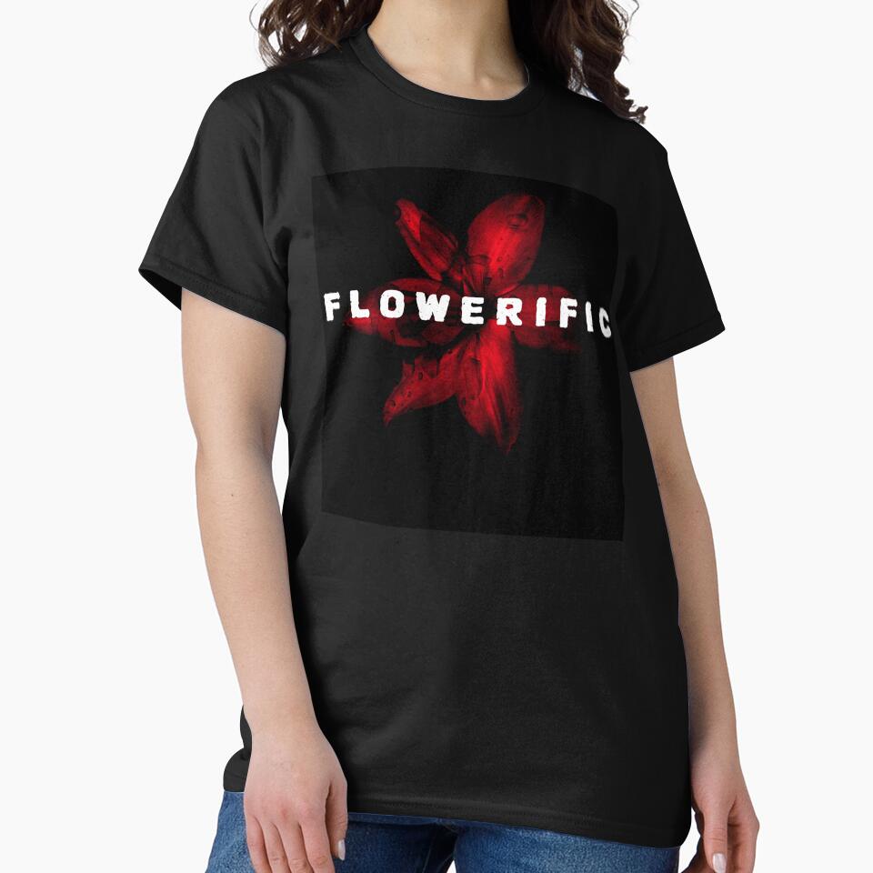 Flowerfic - funny witty flower design from CoolCleverCute (Red, White) by CoolCleverCute