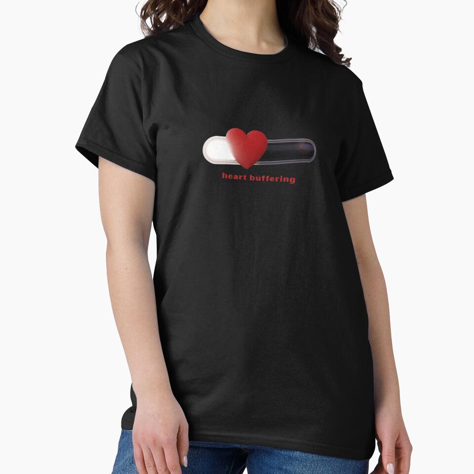 Heart Buffering - Cute Pun | TeeHee Puns Funny Design by TeeHee Puns