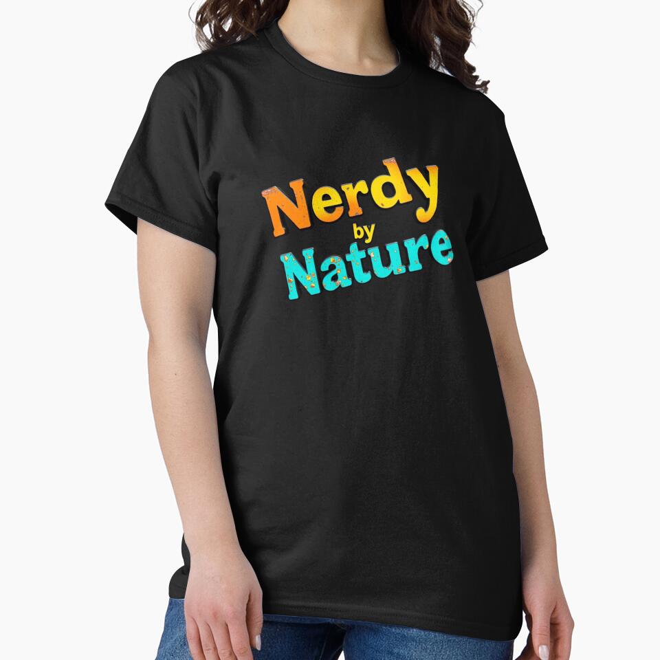 3D Vintage Nerdy by Nature – Fun Retro Varsity Nerd Gift by StemMerch247