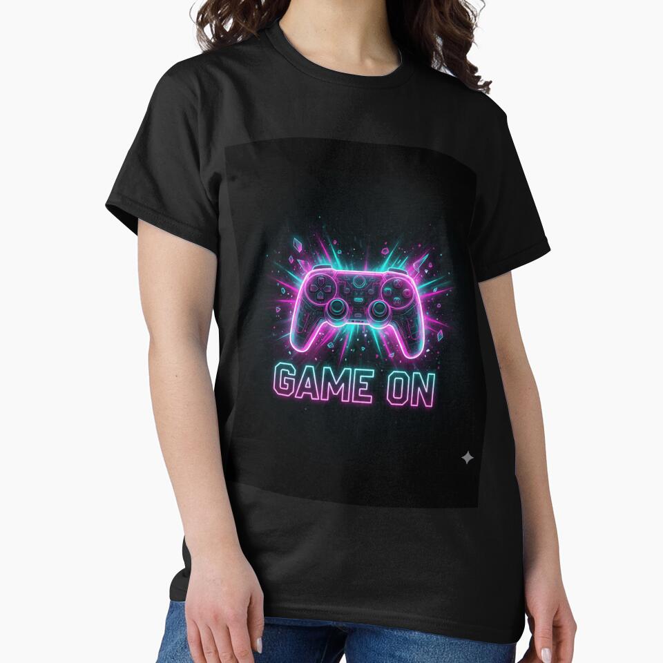 Game On Neon Gaming Controller – Cyberpunk Gamer Design by R & K Fashions
