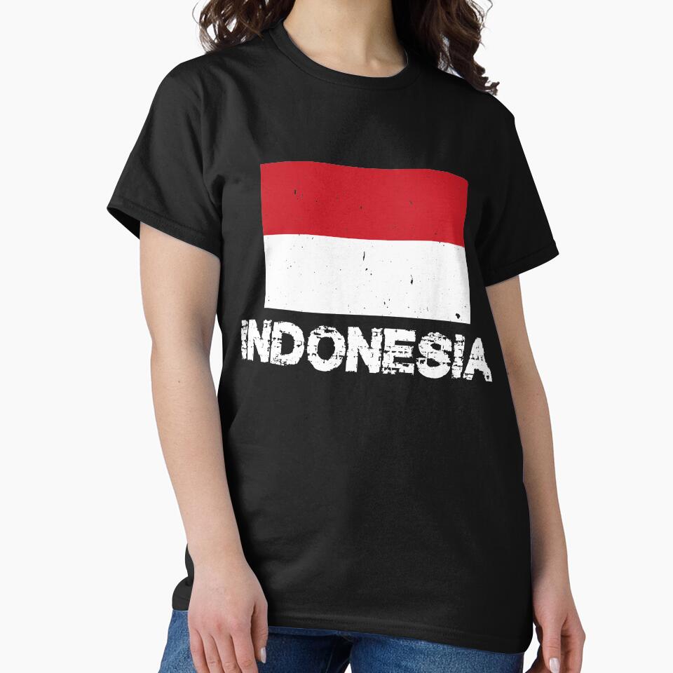 Indonesia Flag T-Shirt for Men and Women by AllStarMerch