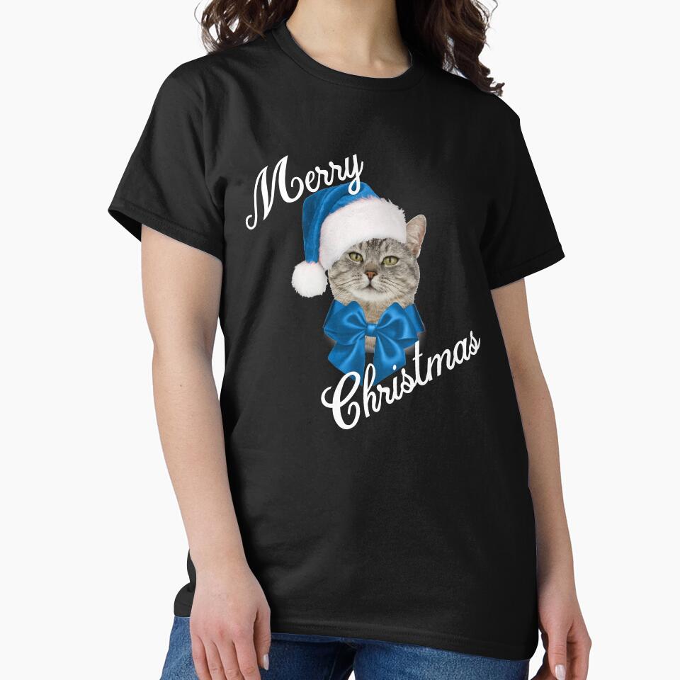 Holiday Cat Santa Blue by wilsonellis