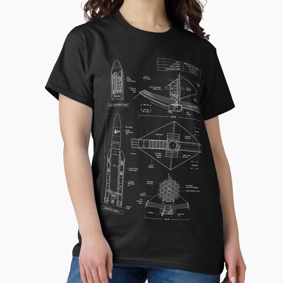 James Webb Space Telescope (White Stencil-No Background. Vertical) by BGALAXY