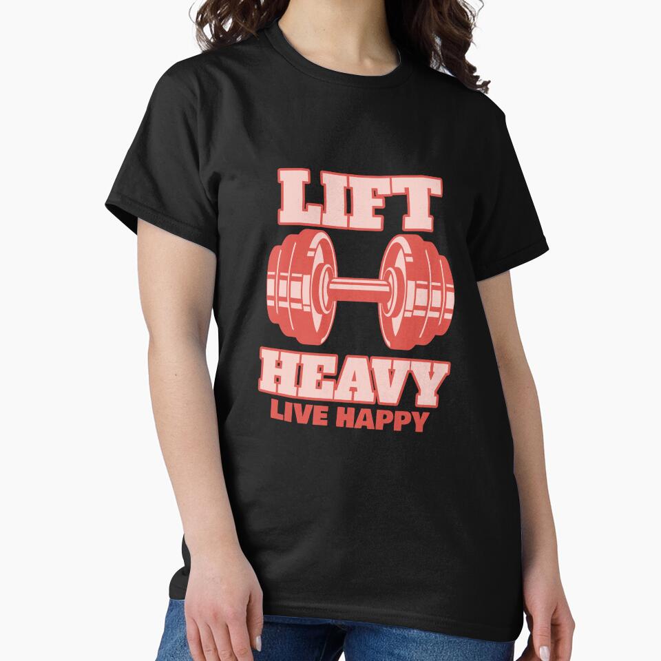 Lift Heavy Live Happy by PucksPlace