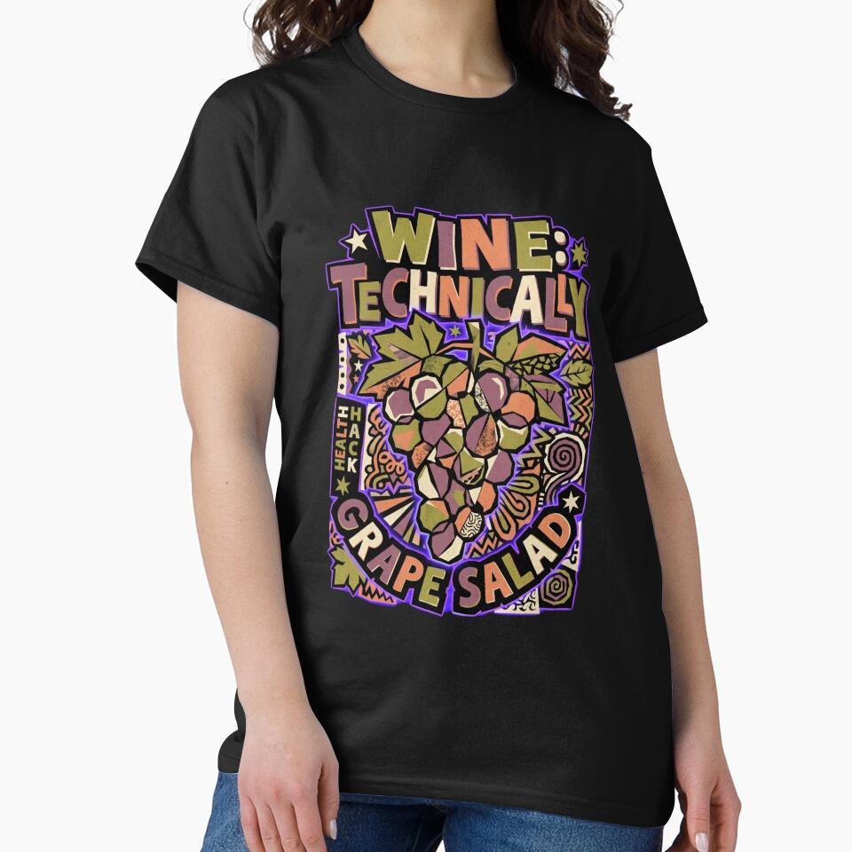 Wine Technically A Grape Salad Maximalist Mosaic Typography by JaphstarCreatives