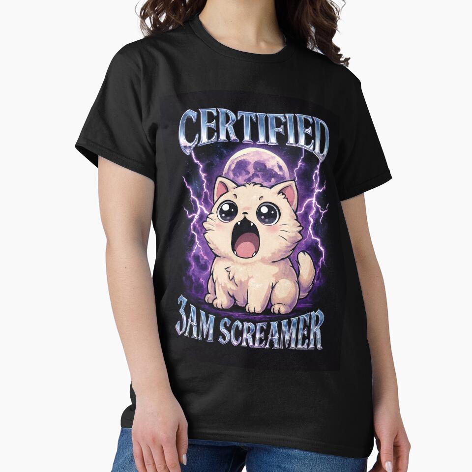 3AM Screamer – Kawaii Chaos Cat by catastrocat