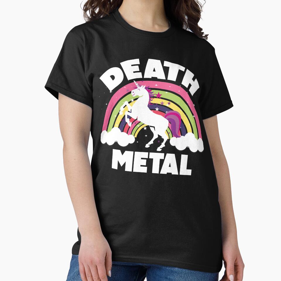 Cute Unicorn Death Metal Rainbow Funny by Músico Ilustre