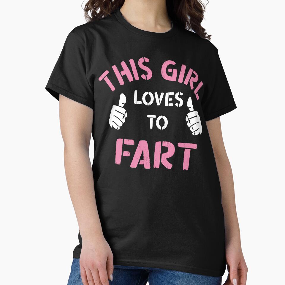 This Girl Loves To Fart, Funny Saying, Fart Jokes, Sarcastic Farting saying by Reemstudio