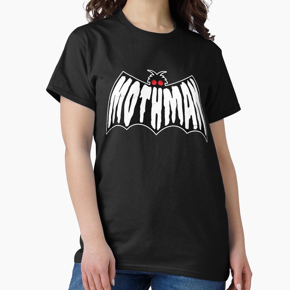 Vintage Mothman Logo Black & White by petestyles