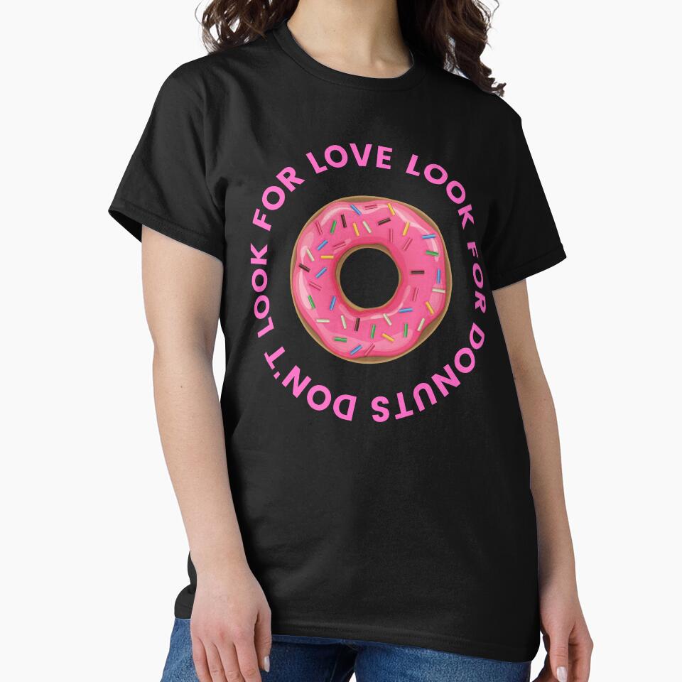 Funny Donut Quote Cute Pink Donut Pun by astersgraphics