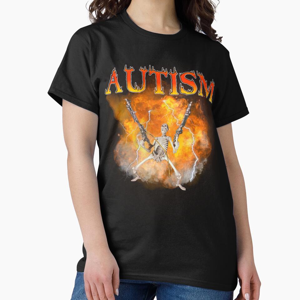 Autism Skeleton with Machine Gun Meme by shoyy