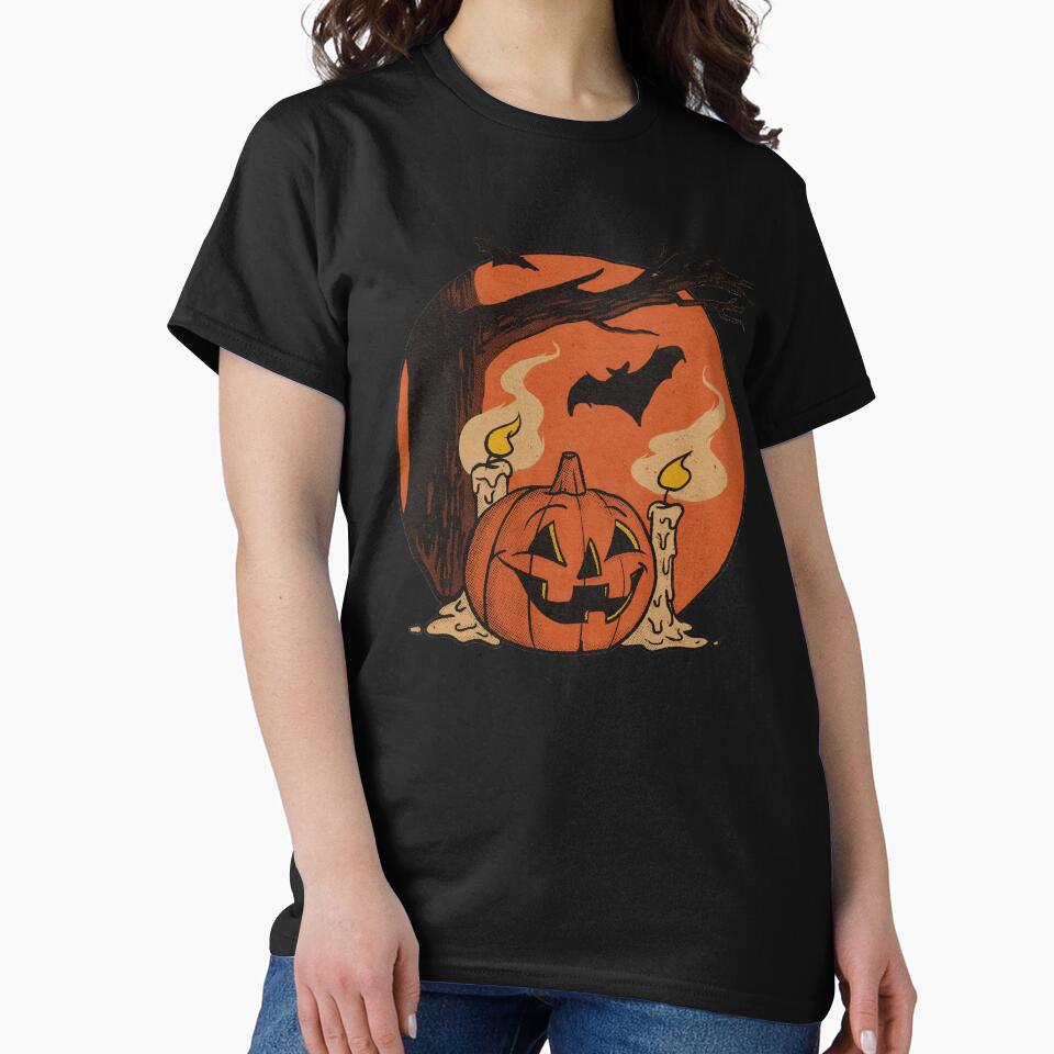 Vintage Pumpkin Scene Halloween by Pat Peterson