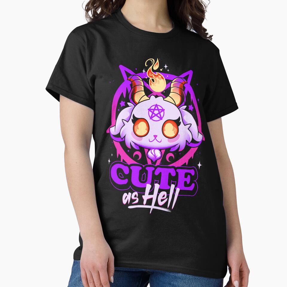 Cute as Hell - Pink Evil Demon Goat by Snouleaf