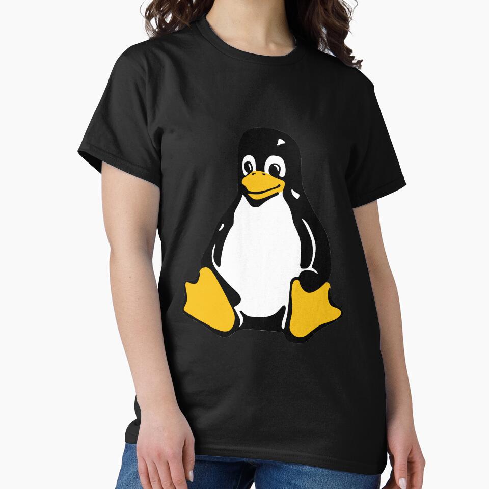 Tux Mascot T-Shirt Penguin Linux Logo by Rainwater Merch