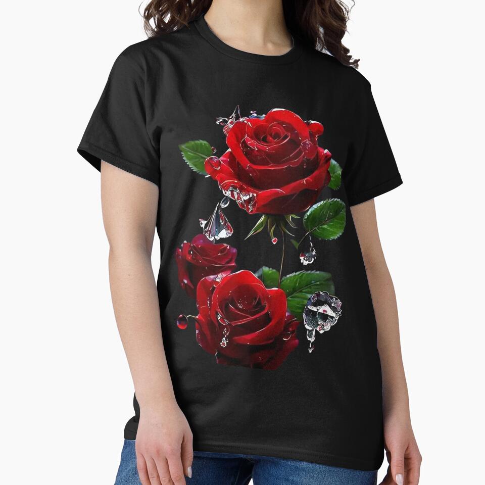 Red Roses with Water Drops: Elegance and Beauty by TroviTutto