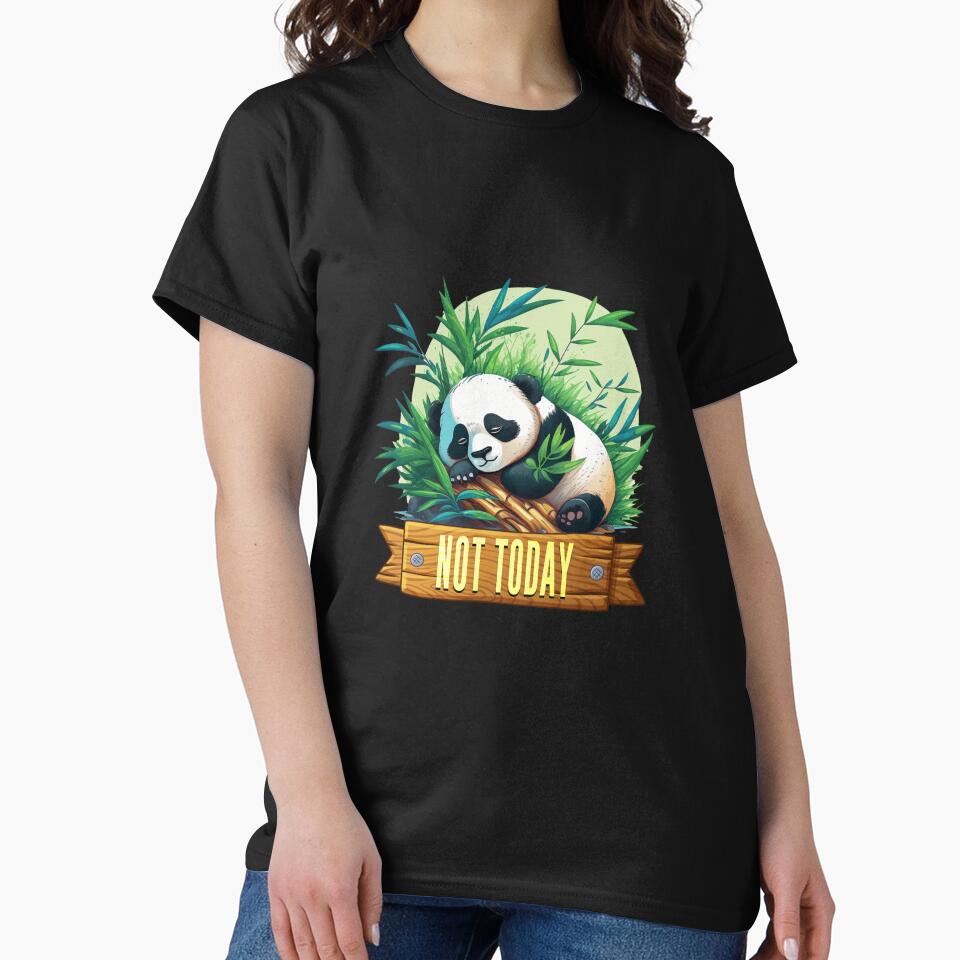 Not today - lazy panda - funny animal by Etr-Design