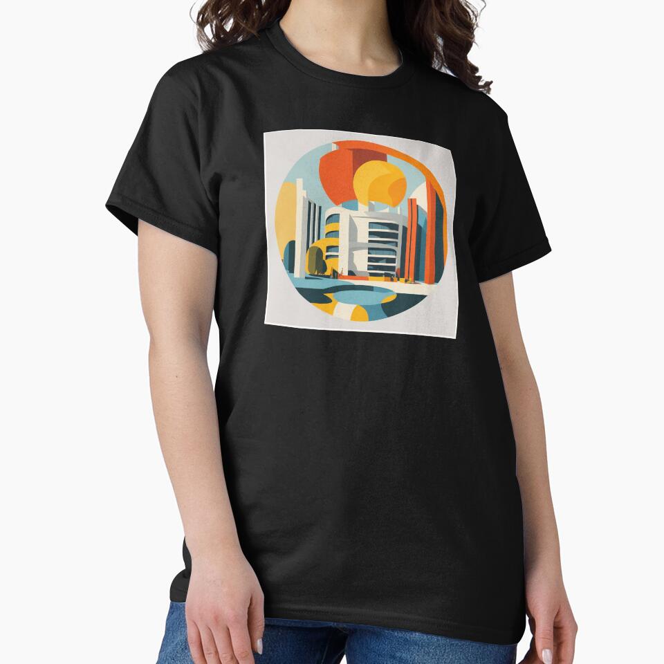 Building with pool | geometric buildings by Phoenix-Textile