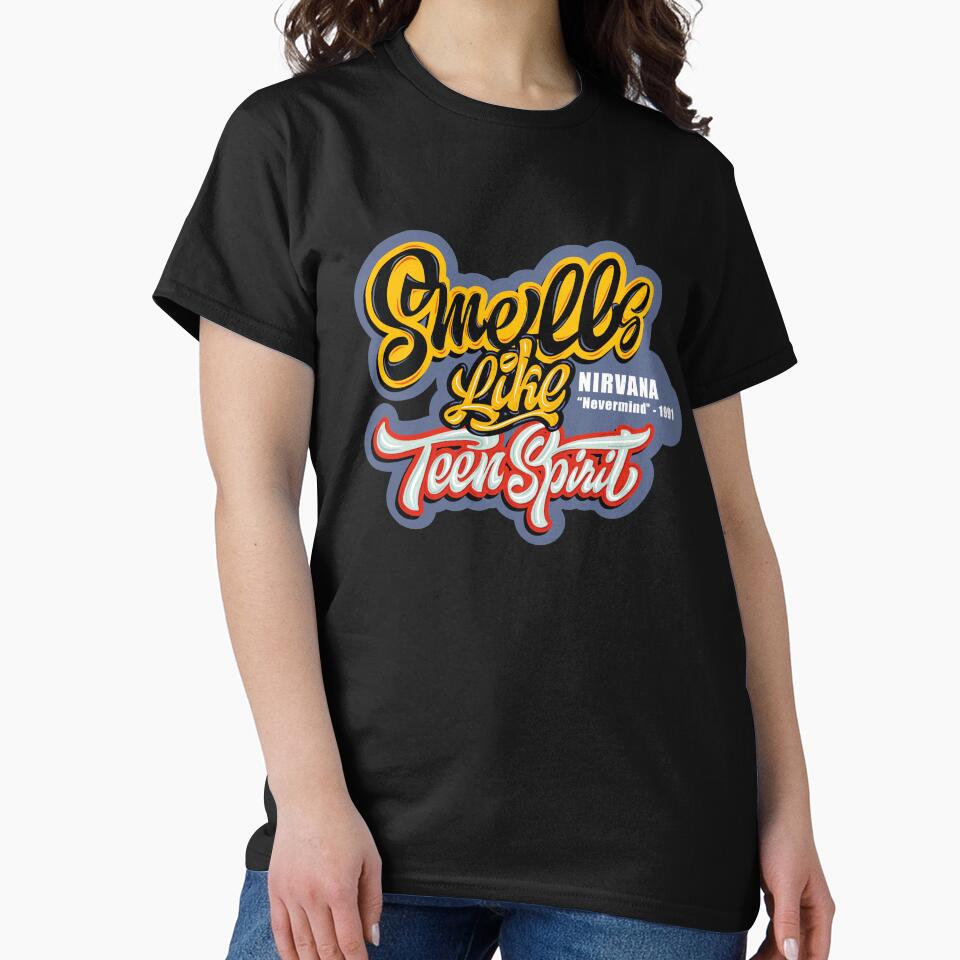 Vibrant 90s Grunge Lettering - Smells Like Teen Spirit Art by Crazy Mary Clothes