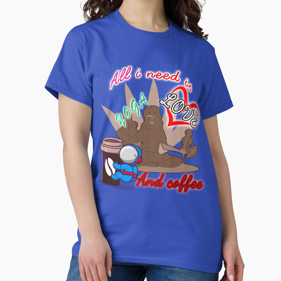All i need is love and yoga and after dinner coffee cool shirt , cute accessories by Yushidesign