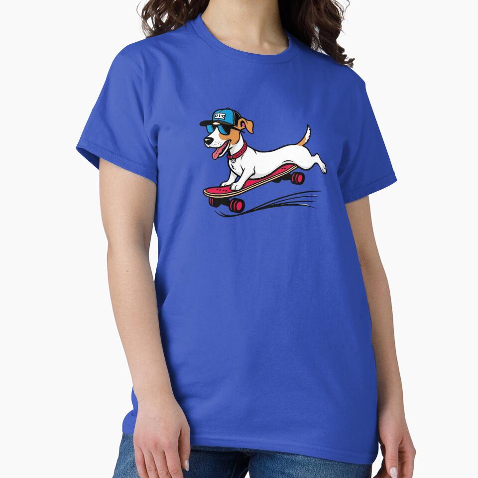 Jack Russell Terrier on a Skateboard by StormArte