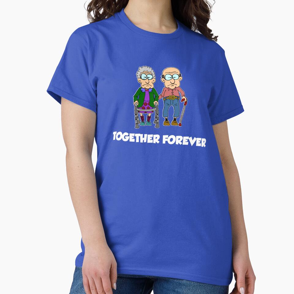 Together Forever Old Couple Cartoon by jaycartoonist