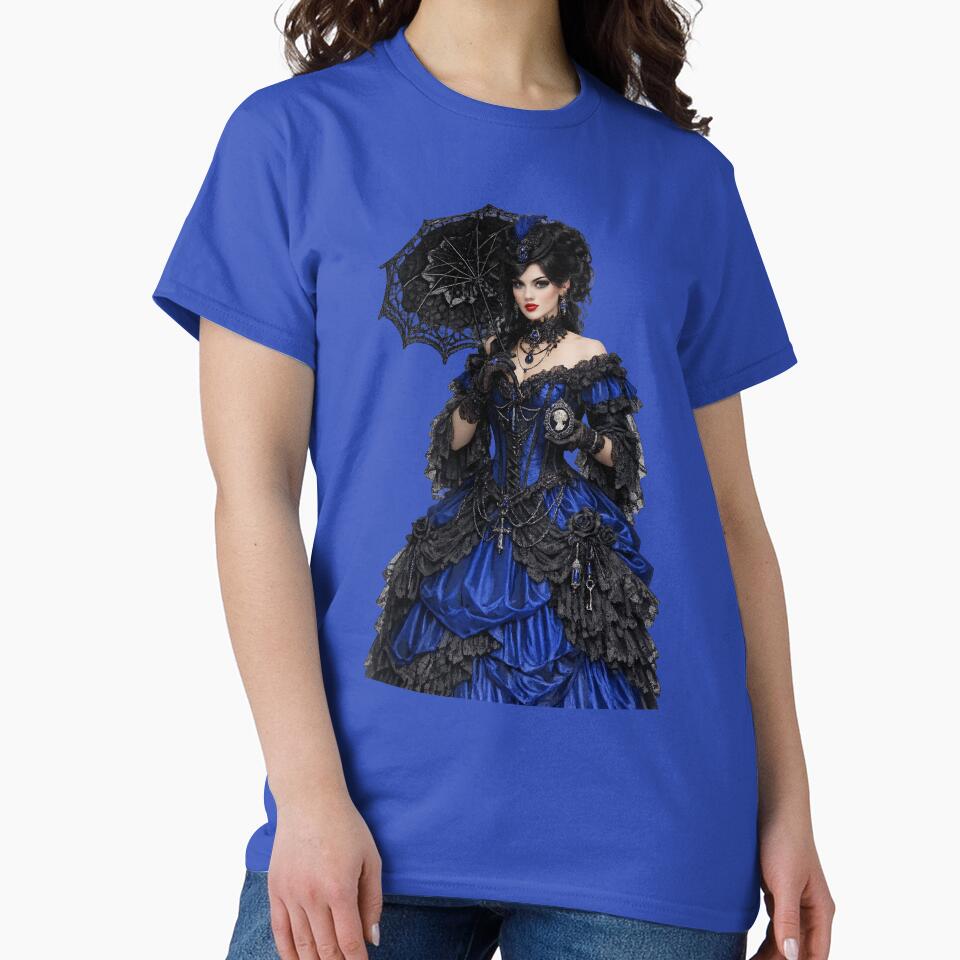 Victorian Gothic Lady Cobalt Blue Aesthetic Gift by vampbabe54