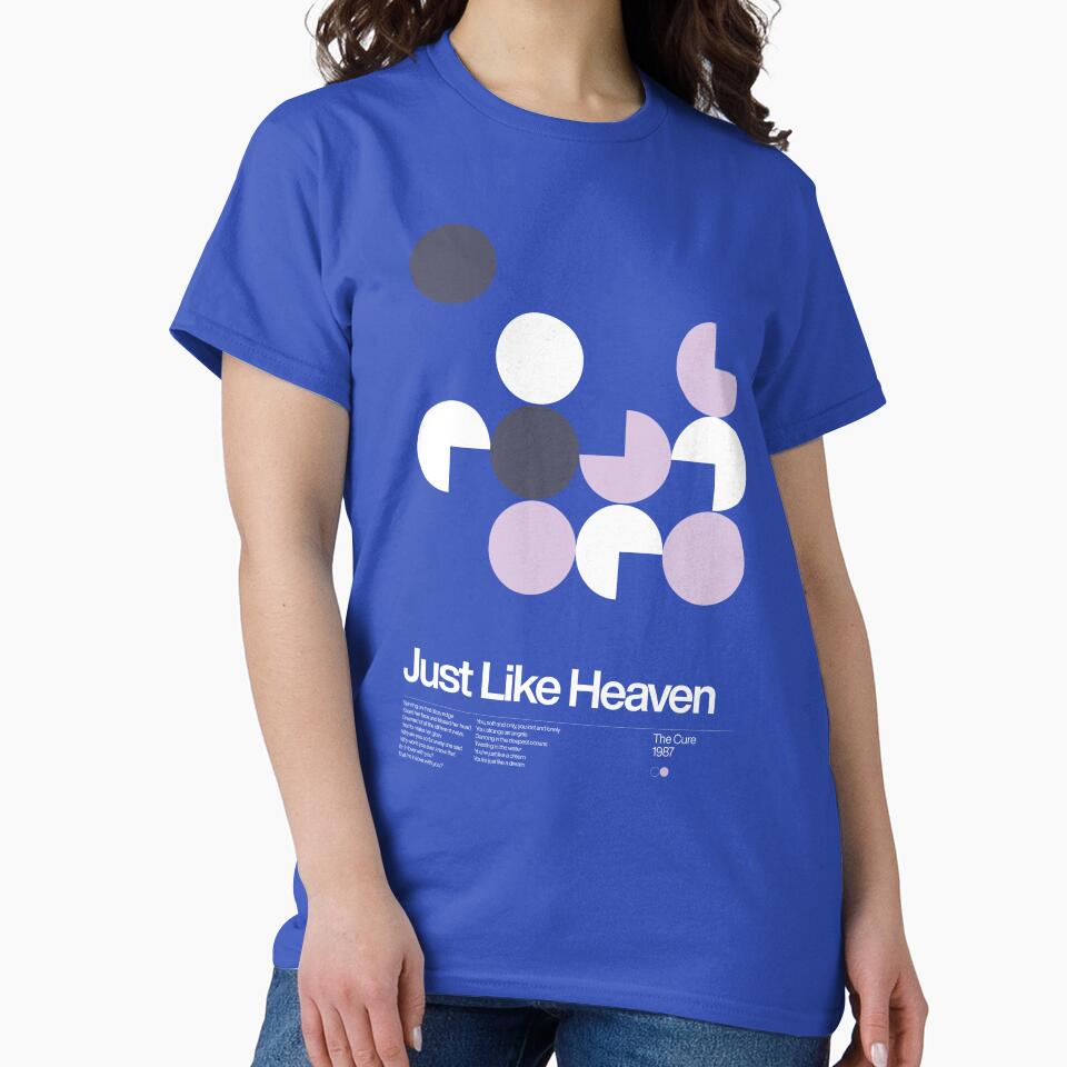 The Cure - Just Like Heaven - 1987, New Wave song Minimalistic Swiss Graphic Design Poster Print by Sub88 Studio