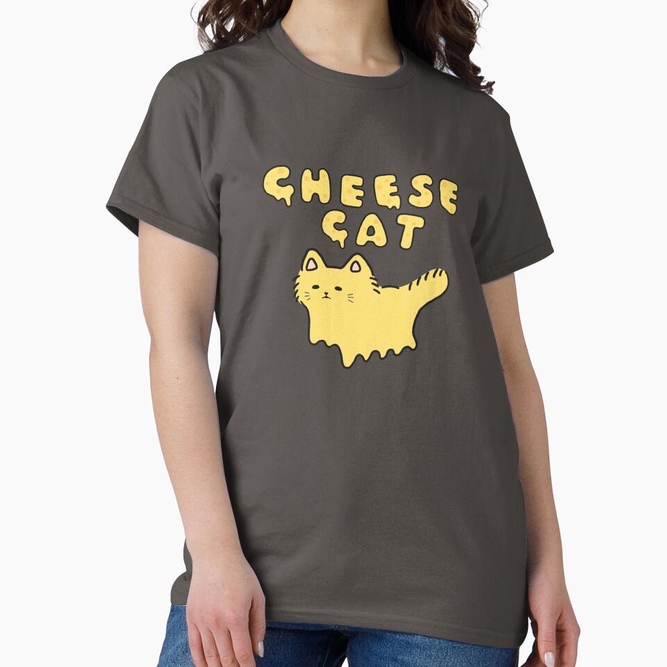 Cheese Cat Neko Kawaii Melting Cat Meme Funny Food Logo Art by Marinaaa010