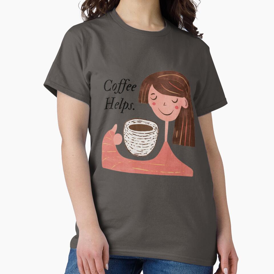 Coffee Helps. by Playful Strokes pom@pom